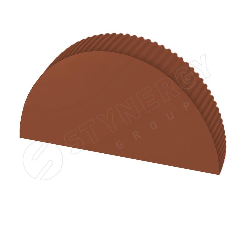 Заглушка к полукруглому коньку простая Стальной Кашемир® / Кашемир матовый купить в Санкт-Петербурге