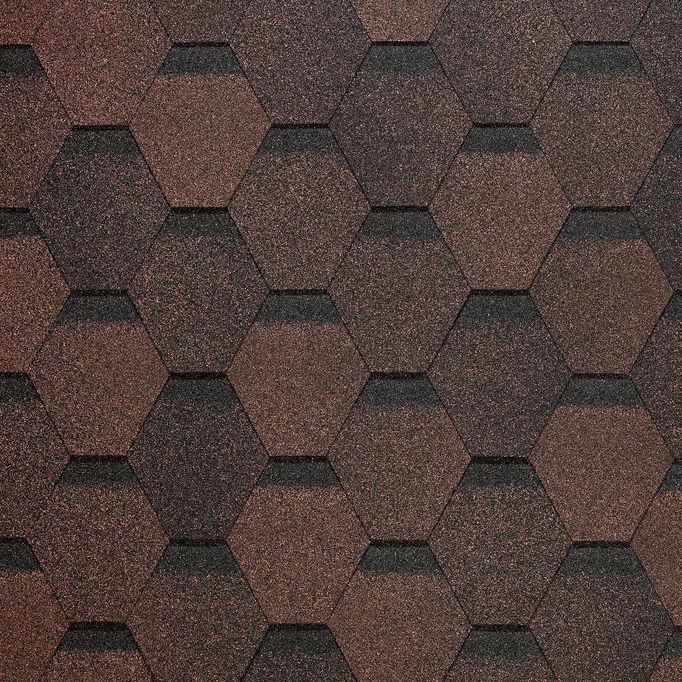 Гибкая черепица Docke Eurasia, коллекция Шестигранник купить в Санкт-Петербурге