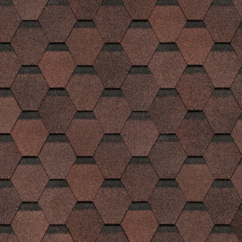 Гибкая черепица Docke PIE ОRIGINАL шестигранник Коричневый 4.1м2/уп купить в Санкт-Петербурге