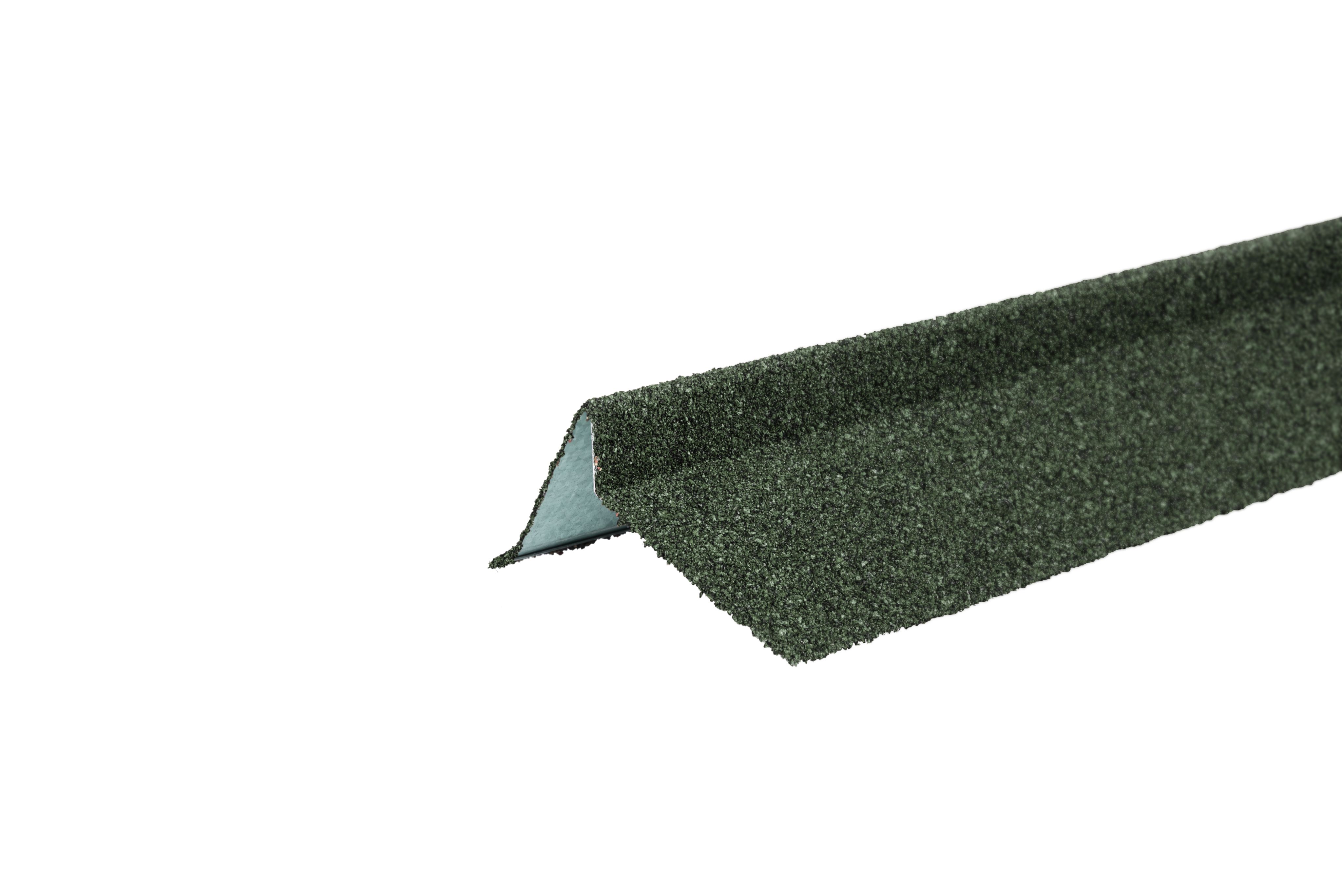 Планка торцевая левая с гранулятом ТН зеленый {75х25х65х5} 1250мм купить в Санкт-Петербурге