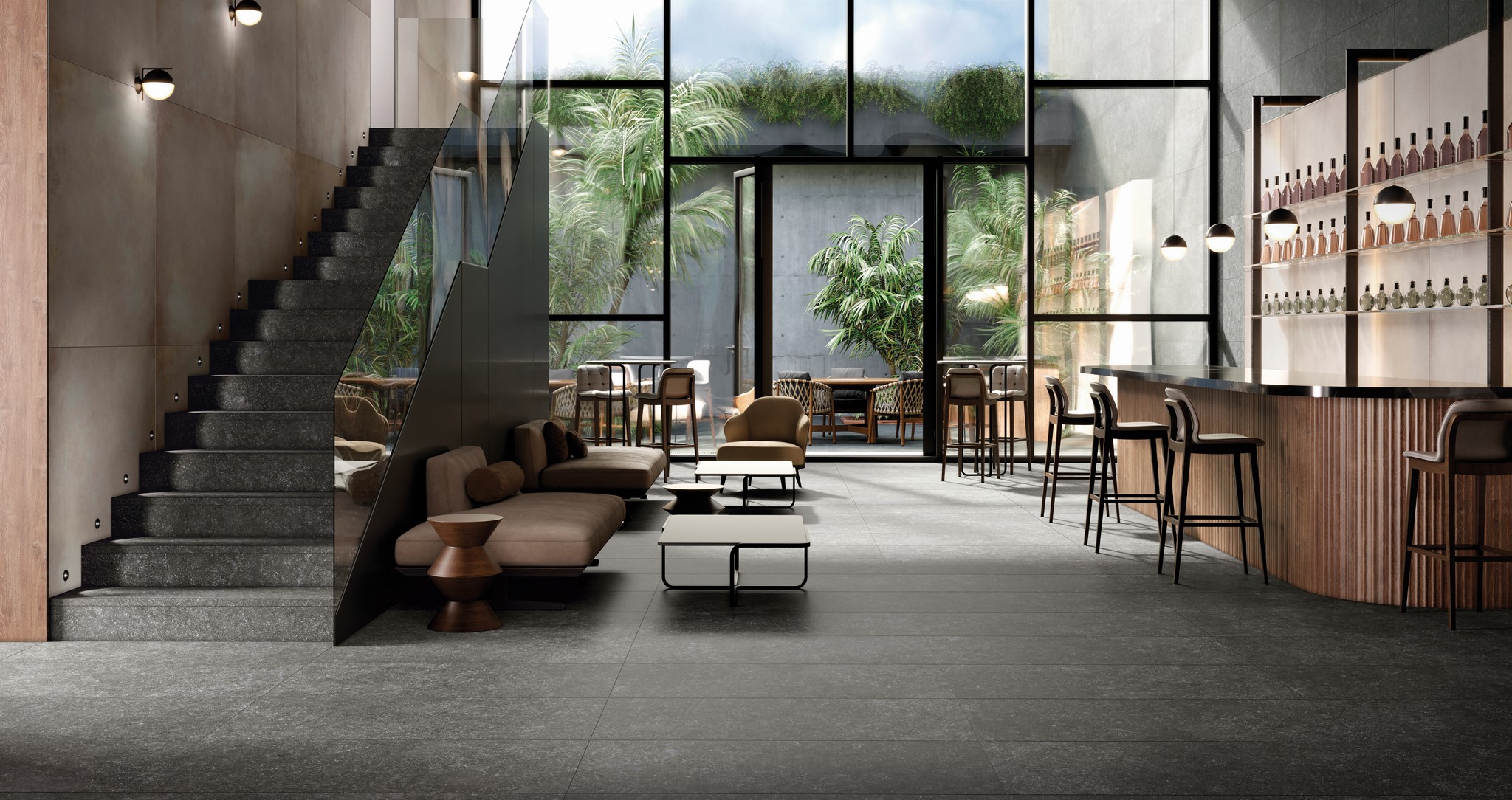 Ступень фронтальная Peldano Recto Ardenas Antracita R12 33х120х1.2 антислип 2шт/упак Exagres купить в Санкт-Петербурге