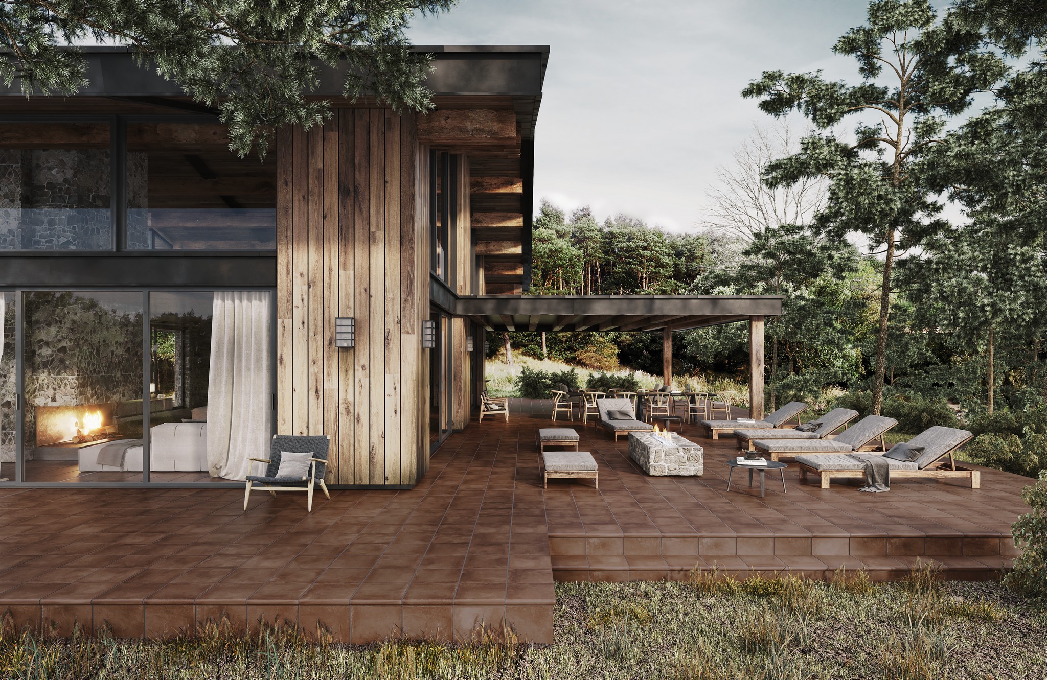 Плитка клинкерная Portland Lava 33х33х1 антислип 9шт/упак Exagres купить в Санкт-Петербурге