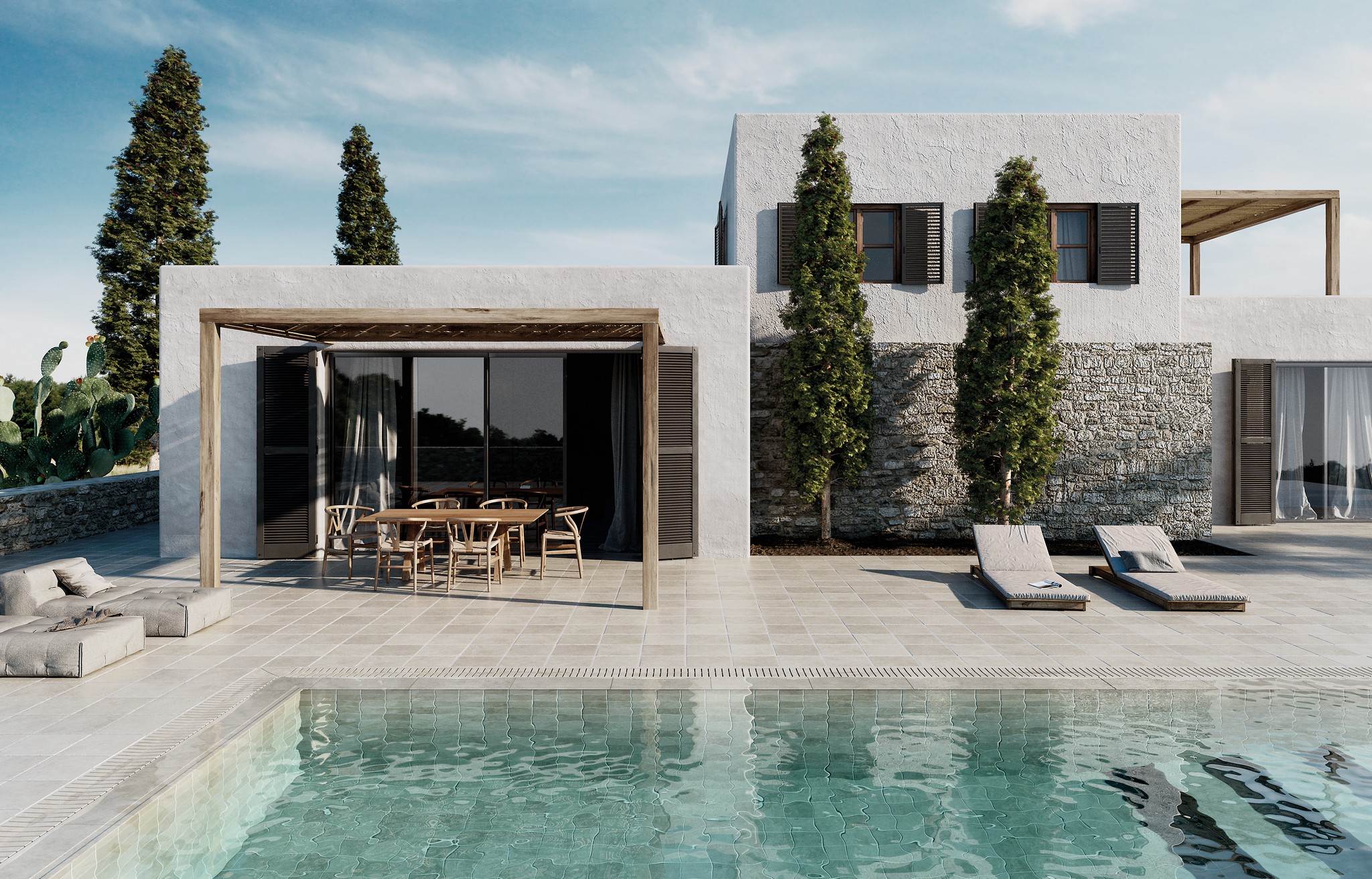 Плитка клинкерная Provenza Bianco 33х33х1 антислип 9шт/упак Exagres купить в Санкт-Петербурге