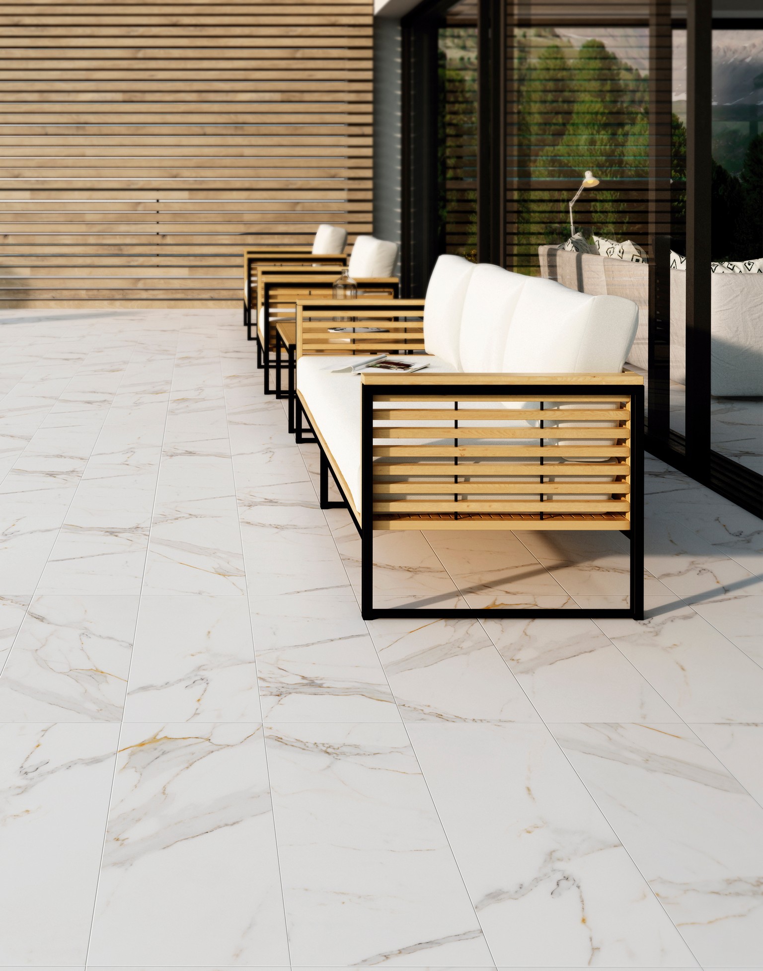 Плитка напольная клинкерная Marbles Calacatta С1 60х120х0.92см матовая 2шт/1.44м2/уп Exagres купить в Санкт-Петербурге