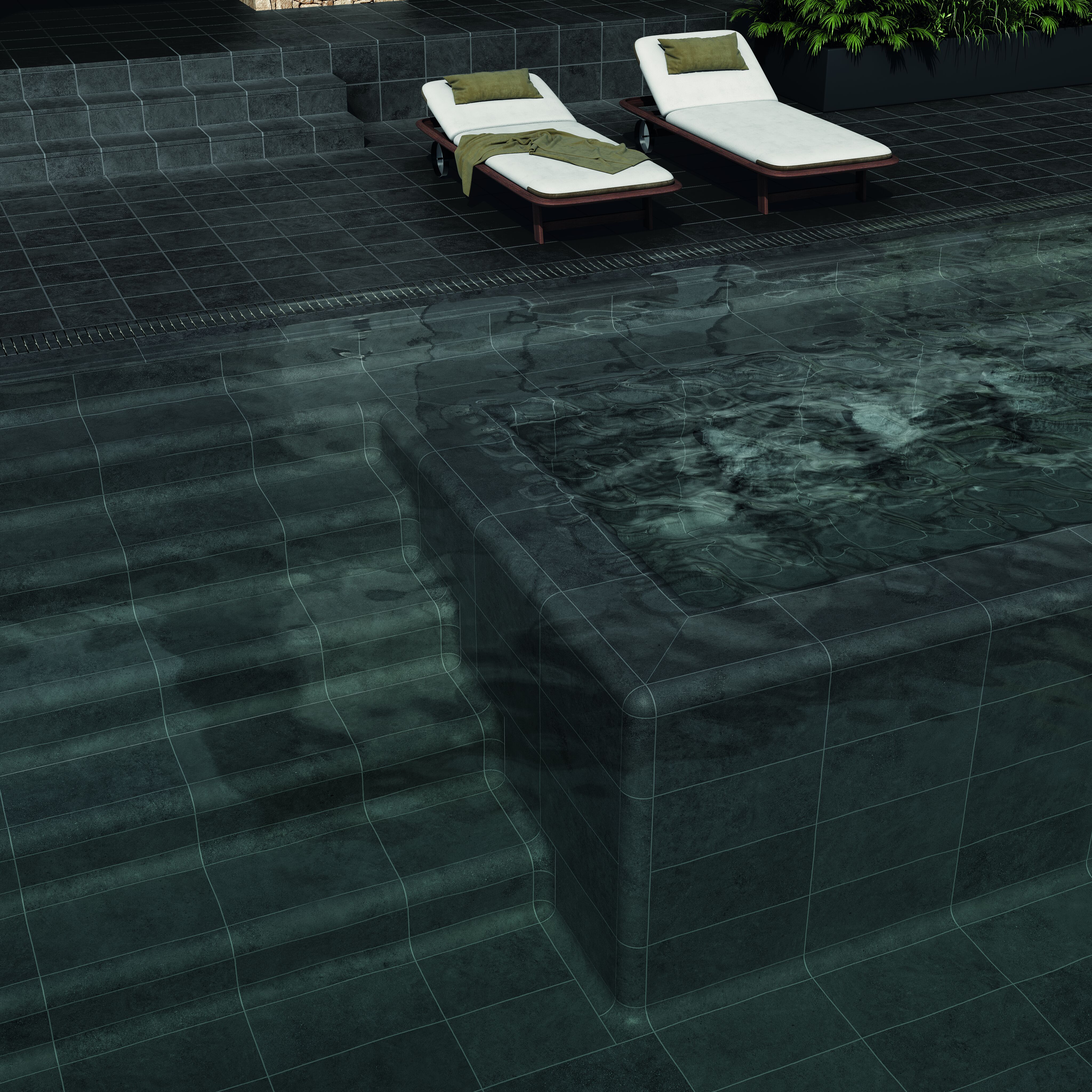 Ступень фронтальная Peldano Recto Essenza Grafite С3 33х120х1.2см антислип 2шт/уп Exagres купить в Санкт-Петербурге