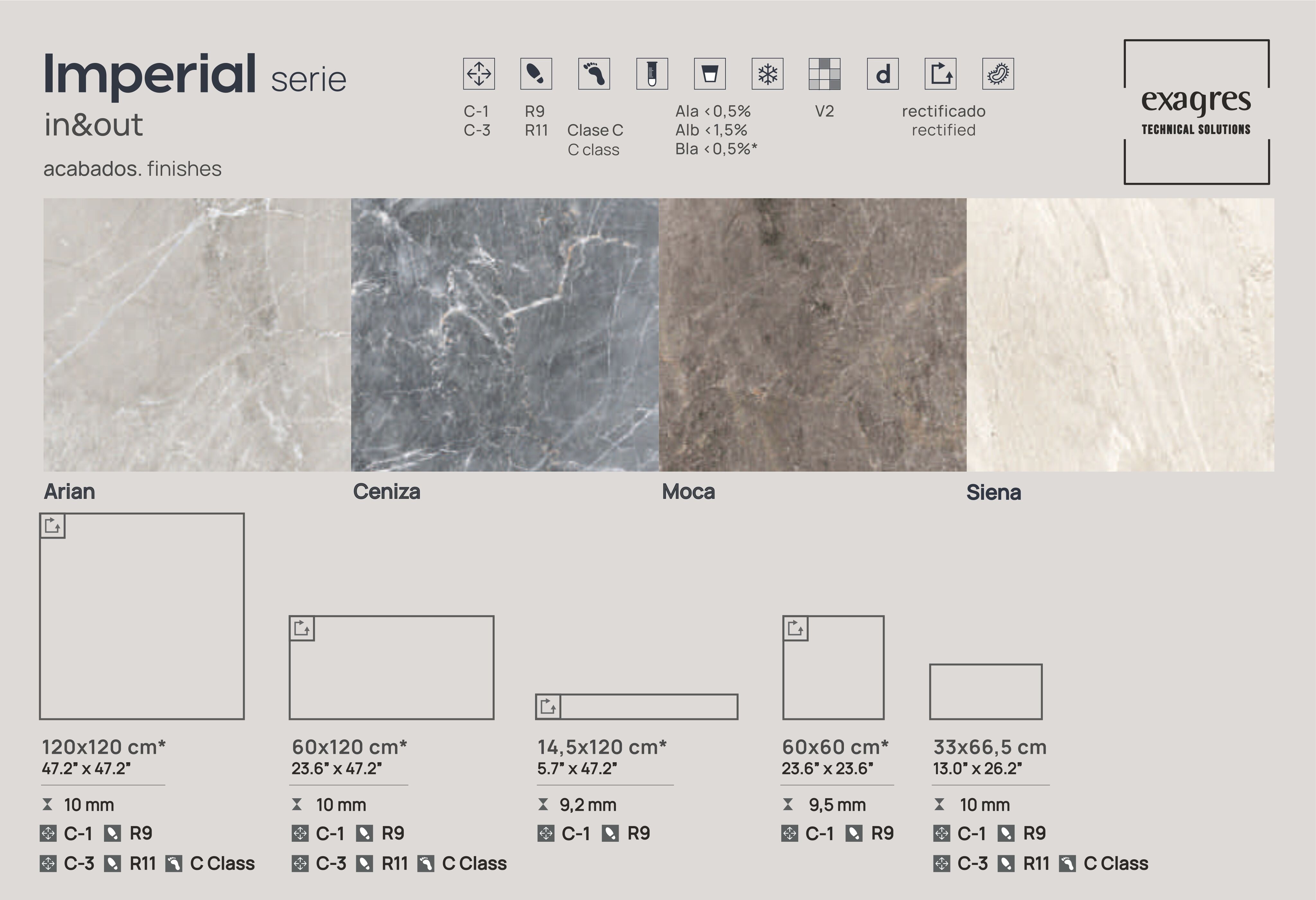 Напольная плитка Imperial Siena 60х120х1.1 матовая Exagres купить в Санкт-Петербурге