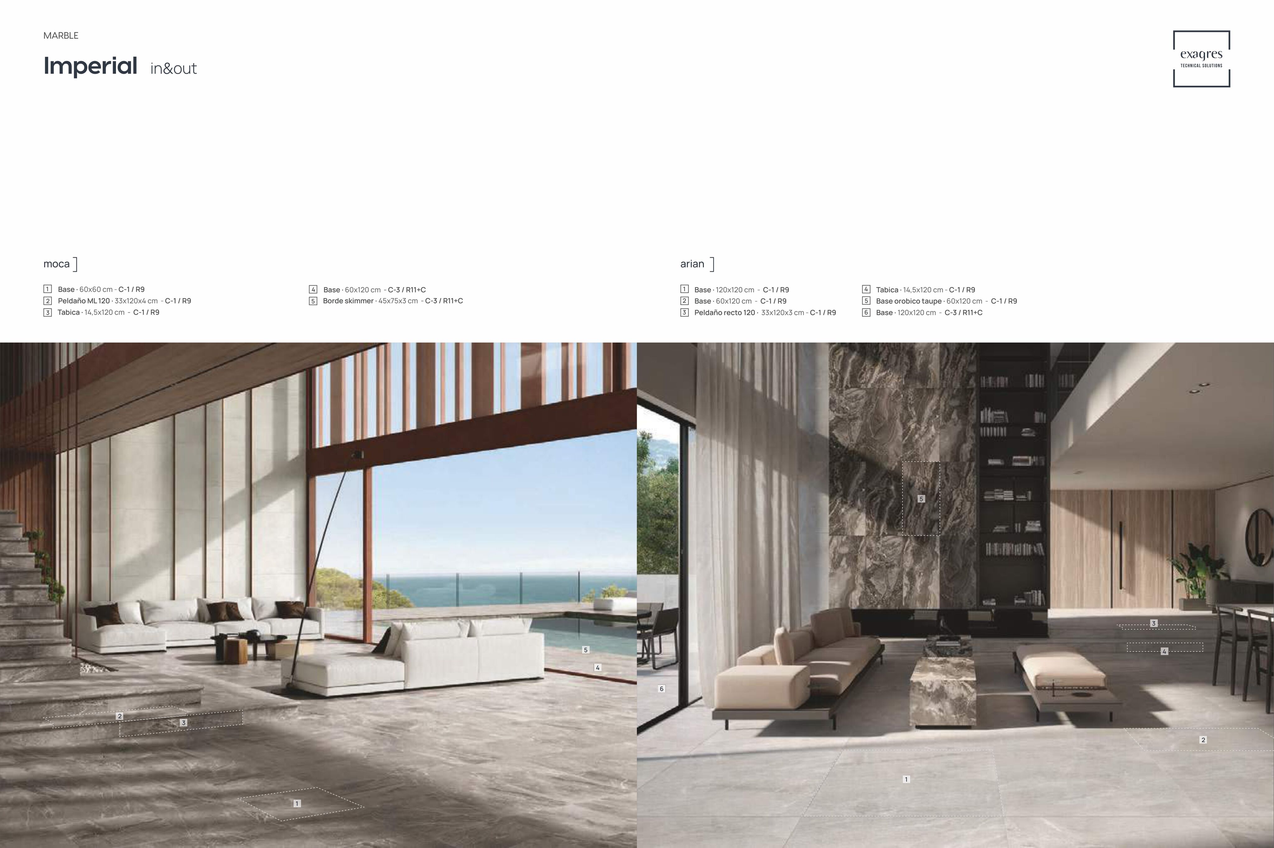 Напольная плитка Imperial Arian 60х120х1.1 матовая Exagres купить в Санкт-Петербурге