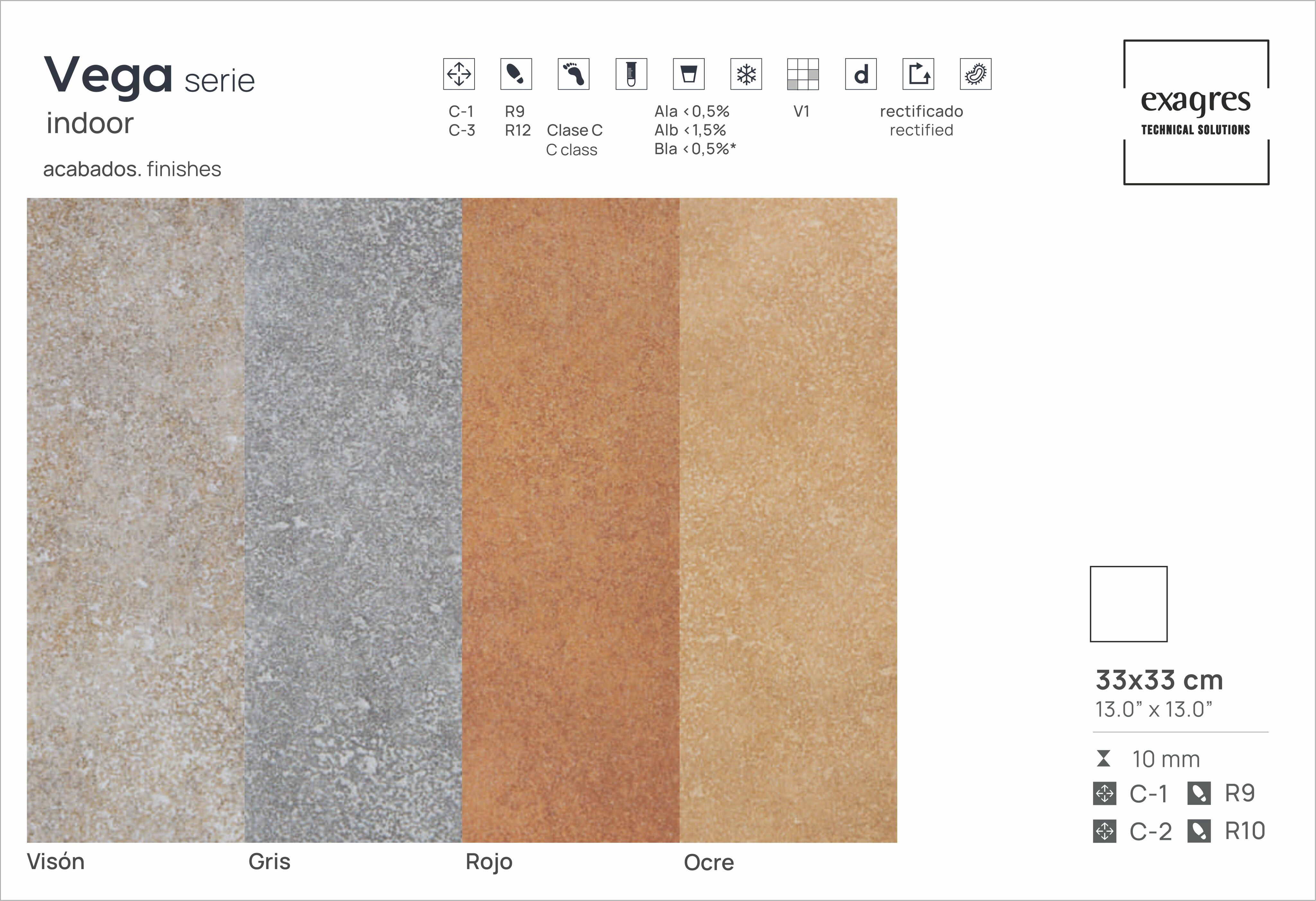 Напольная плитка Exagres Base Vega Vision antisl. 33х33х1 купить в Санкт-Петербурге