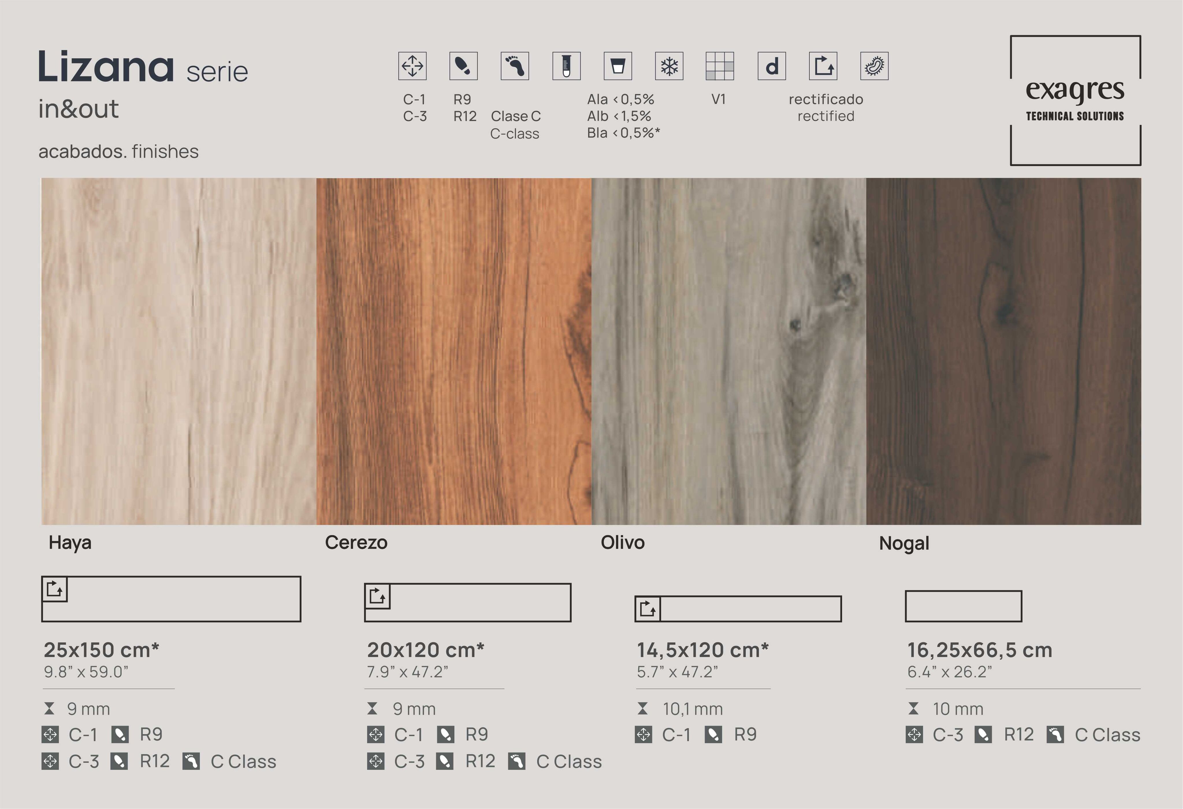 Плитка напольная клинкерная Lizana Olivo 14.5х120х0.9см матовая 4шт/0.695м2/уп Exagres купить в Санкт-Петербурге