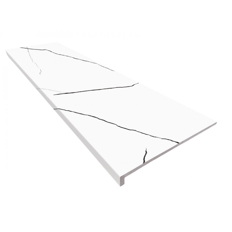 Ступень фронтальная Peldano Marble Carrara Blanco 33х120х1.4 матовая Gres de Aragon купить в Санкт-Петербурге