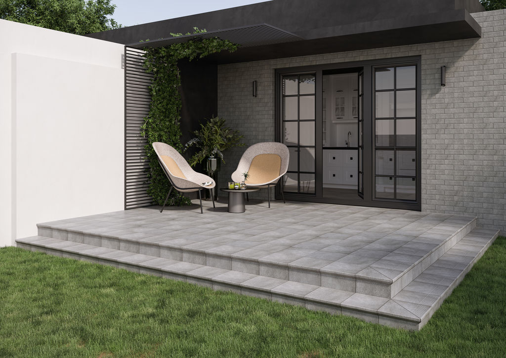 Ступень простая с капиносом структурная Mattone Sabbia Grafit купить в Санкт-Петербурге