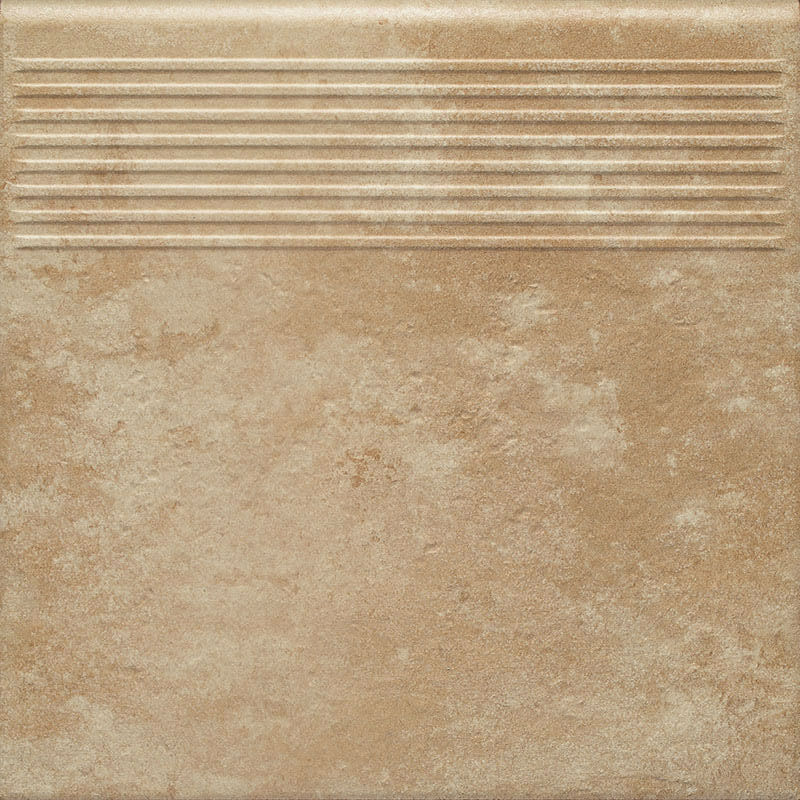 Ступень без капиноса с насечками Ilario beige структурная 300х300х8.5мм Paradyz 13шт/уп купить в Санкт-Петербурге