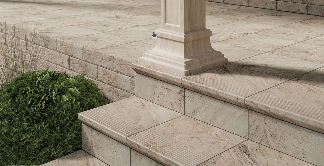 Ступень простая с насечками Mattone Pietra цвета BEIGE, OCHRA, GRAFIT купить в Санкт-Петербурге