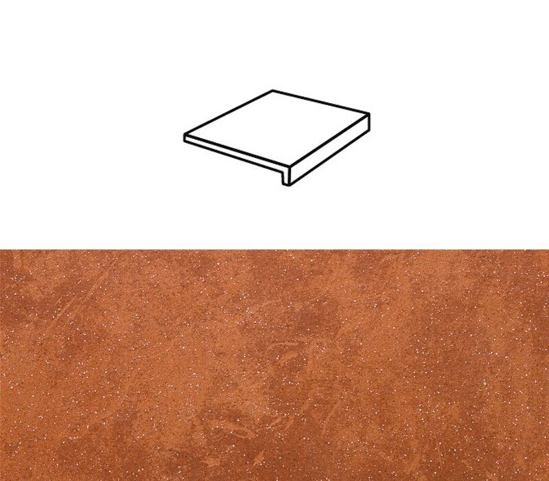 Ступень рядовая Stroher 4815 Keraplatte Roccia прямой угол 841 rosso 294x175x52x10мм 6шт/уп купить в Санкт-Петербурге