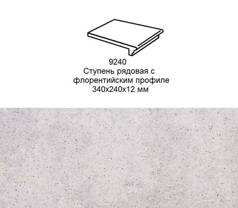 Ступень рядовая Stroher 9240 Keraplatte Roccia флорентинер 837 marmos 340x240x12мм 4шт/уп купить в Санкт-Петербурге