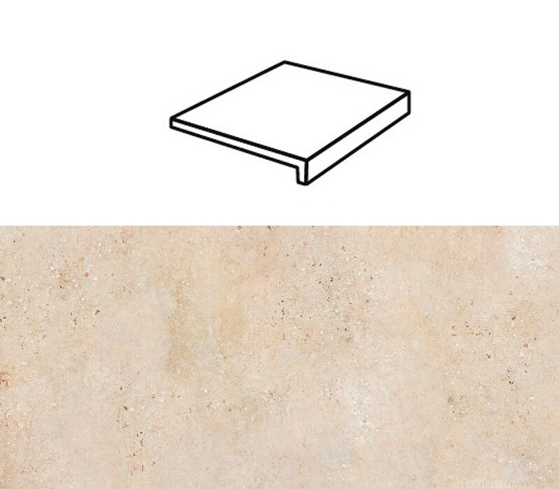 Ступень рядовая Stroher 4815 Gravel Blend прямой угол 960 beige 294x175x52x10мм 6шт/уп купить в Санкт-Петербурге