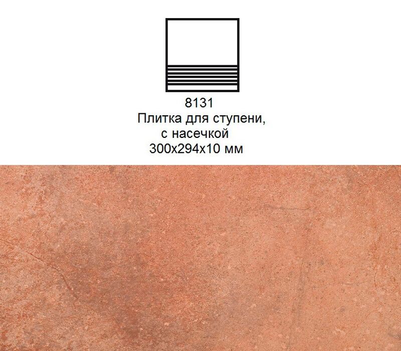 Ступень рядовая Stroher 8131 Keraplatte Aera без угла с насечками 755 camaro 300x294x10мм 10шт/уп купить в Санкт-Петербурге