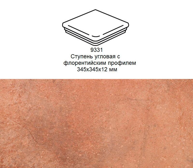 Ступень угловая Stroher 9331 Keraplatte Aera флорентинер 755 camaro 345x345x12мм купить в Санкт-Петербурге