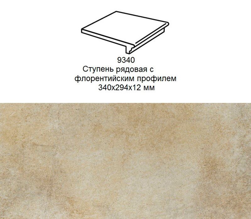 Ступень рядовая Stroher 9340 Keraplatte Aera флорентинер 727 pinar 340x294x12мм 4шт/уп купить в Санкт-Петербурге