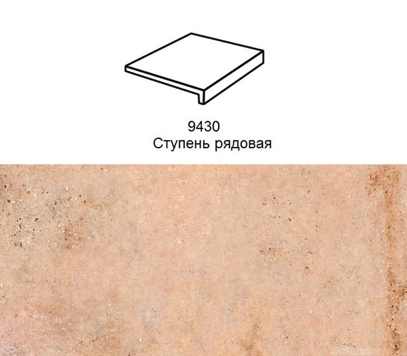 Ступень рядовая Stroher 9430 Loft Gravel Blend прямоугольная 961 brown 294х340х35х11мм 4шт/уп купить в Санкт-Петербурге