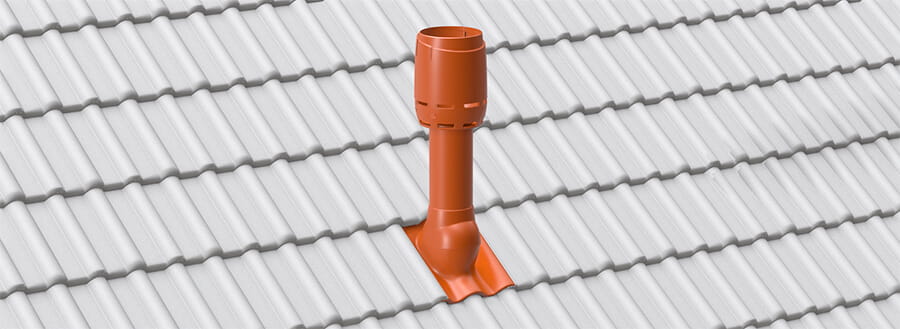 Дефлектор вытяжной вентиляции для волновой черепицы D160 вишня Braas купить в Санкт-Петербурге