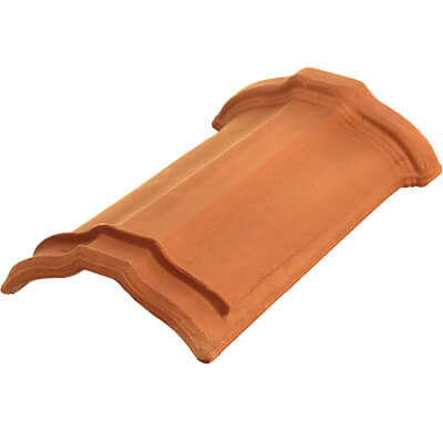 KONTINENTAL ECO Коньковая/хребтовая черепица (3шт/пог.м) натуральный красный (naturrot) Mladost купить в Санкт-Петербурге