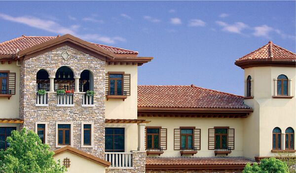 Высоковолновая керамическая черепица цвет Осенний рустик купить в Санкт-Петербурге