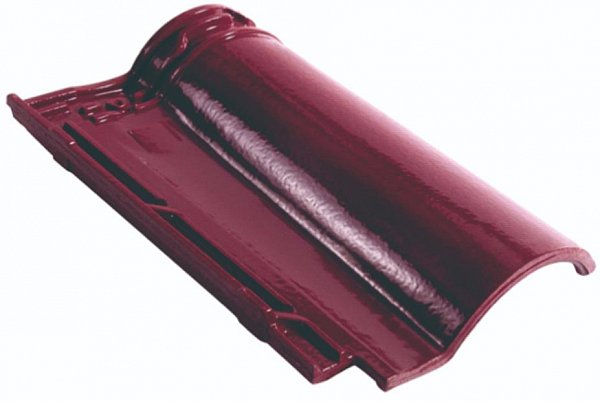 Высоковолновая керамическая черепица цвет  Глянцевый марон купить в Санкт-Петербурге