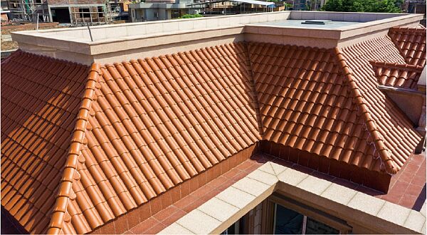 Высоковолновая керамическая черепица цвет  Киноварь купить в Санкт-Петербурге