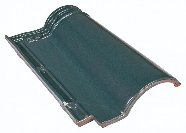 Высоковолновая керамическая черепица цвет  Изумрудно-синий купить в Санкт-Петербурге