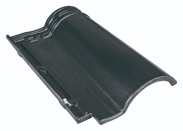 Высоковолновая керамическая черепица цвет  Платиновый черный купить в Санкт-Петербурге