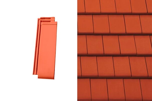 Planoton (Figaro) Половинчатая черепица Красный ангоб Tondach купить в Санкт-Петербурге