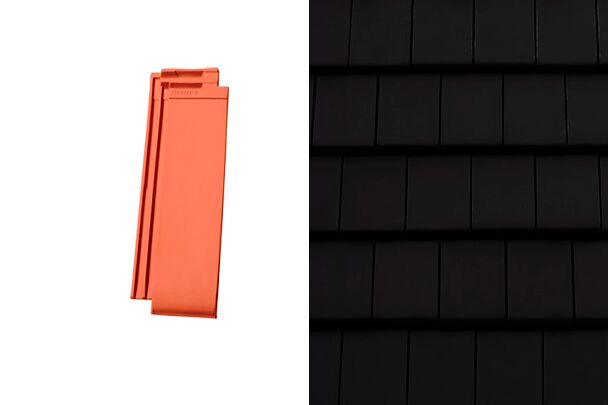 Planoton (Figaro) Половинчатая черепица Графен ангоб Tondach купить в Санкт-Петербурге