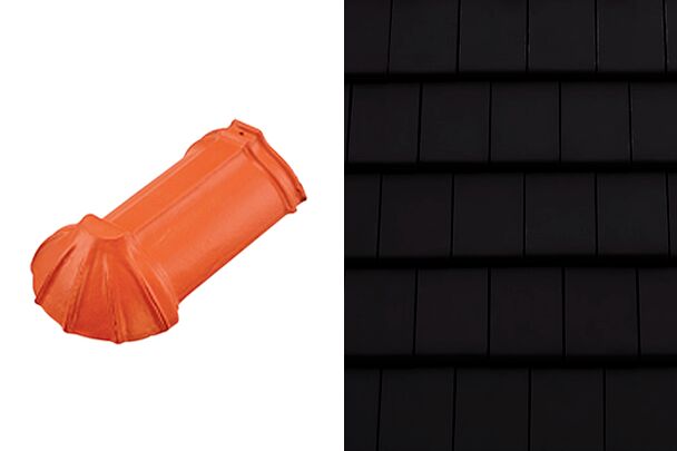 Planoton (Figaro) Начальная хребтовая черепица гладкая 22,5см Графен ангоб Tondach купить в Санкт-Петербурге