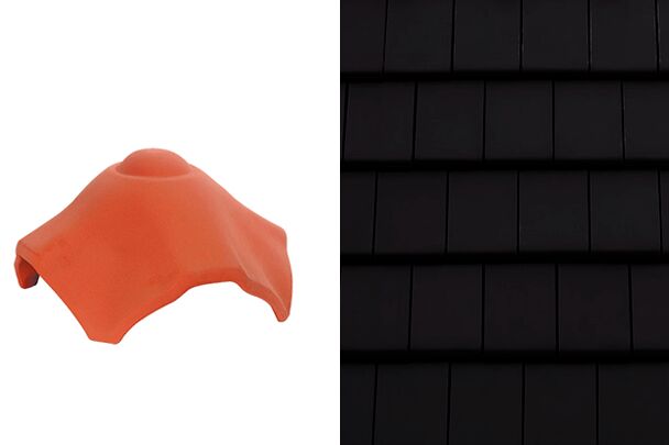 Planoton (Figaro) Вальмовая X-образная черепица Графен ангоб Tondach купить в Санкт-Петербурге