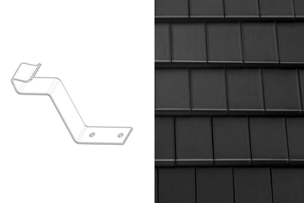 Planoton (Figaro) Клямер конька №6 Глазурь Амадеус Черный Tondach купить в Санкт-Петербурге