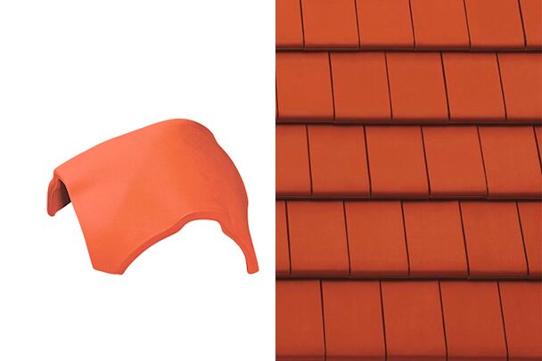 Planoton (Figaro) Вальмовая Y-образная черепица Красный ангоб Tondach купить в Санкт-Петербурге