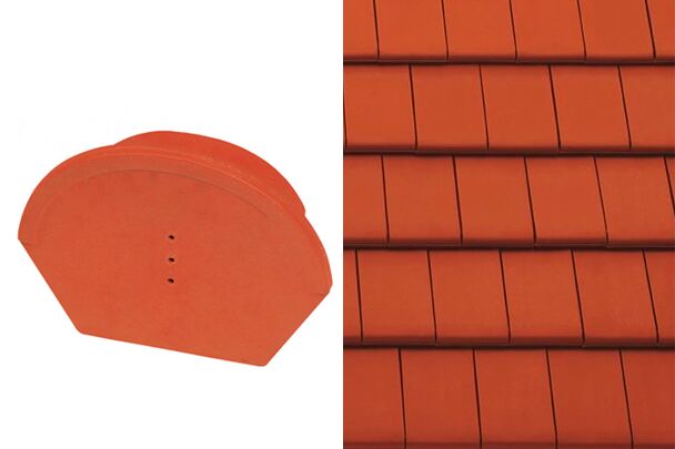 Planoton (Figaro) Универсальная торцевая заглушка гладкого конька №6 Красный ангоб Tondach купить в Санкт-Петербурге