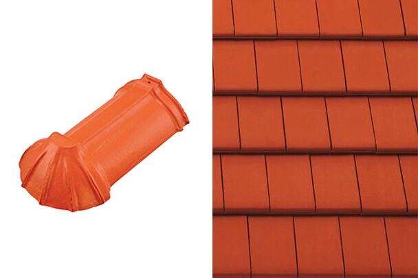 Planoton (Figaro) Начальная хребтовая черепица гладкая 22,5см Красный ангоб Tondach купить в Санкт-Петербурге