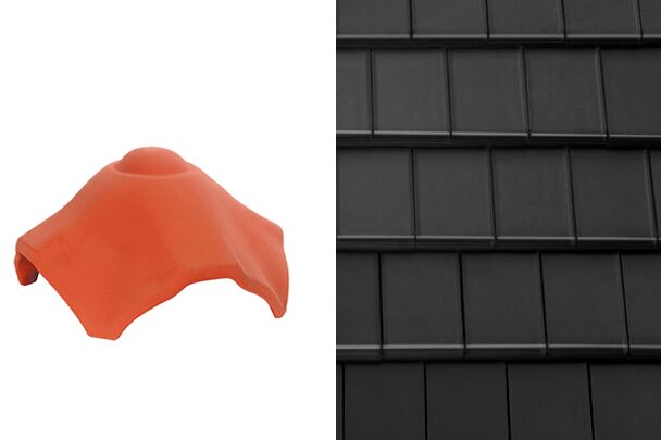 Planoton (Figaro) Вальмовая X-образная черепица Глазурь Амадеус Черный Tondach купить в Санкт-Петербурге