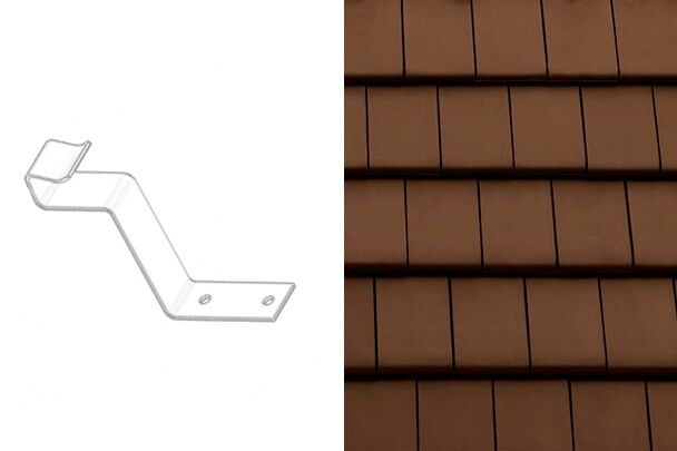 Planoton (Figaro) Клямер конька №6 Коричневый ангоб Tondach купить в Санкт-Петербурге