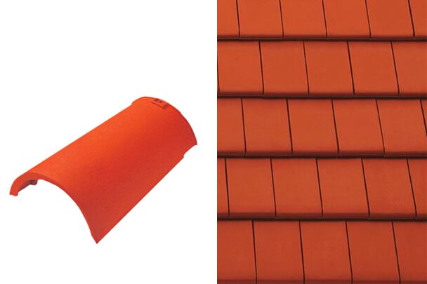 Planoton (Figaro) Коньковая черепица гладкая №6 22,5см (2,7 шт/пм) Красный ангоб Tondach купить в Санкт-Петербурге