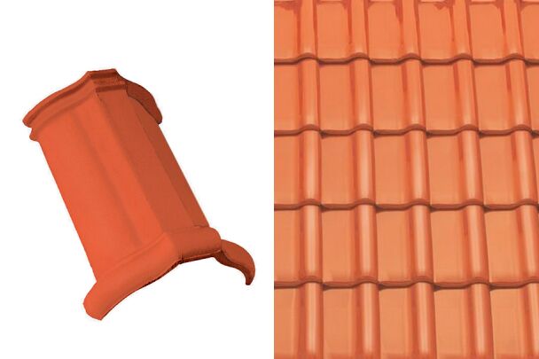 Sensaton (Samba) Коньковая черепица шпунтованная №2 21см (3 шт/пм) Натуральный красный Tondach купить в Санкт-Петербурге