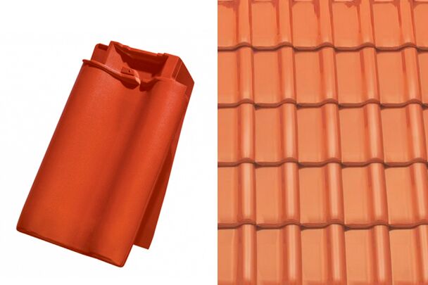 Sensaton (Samba) Боковая правая черепица Натуральный красный Tondach купить в Санкт-Петербурге