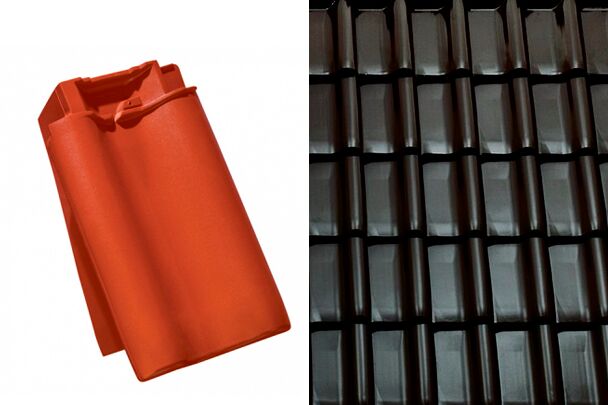 Sensaton (Samba) Боковая левая черепица Глазурь Амадеус Черный Tondach купить в Санкт-Петербурге