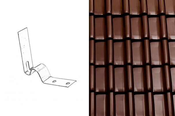 Sensaton (Samba) Кляммер конька №2 Глазурь Амадеус Коричневый Tondach купить в Санкт-Петербурге