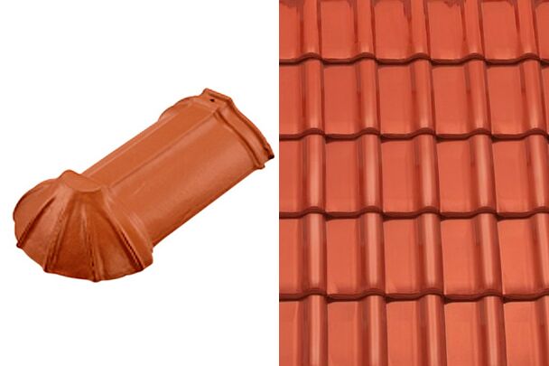 Sensaton (Samba) Конечная коньковая черепица шпунтованного конька 21см Красный ангоб Tondach купить в Санкт-Петербурге