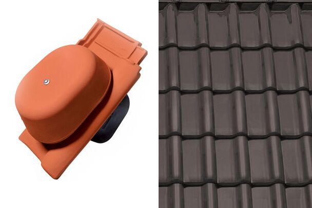 Sensaton (Samba) Вентиляционный комплект Антрацит ангоб Tondach купить в Санкт-Петербурге