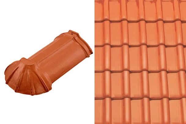 Sensaton (Samba) Начальная коньковая черепица шпунтованного конька 21см Натуральный красный Tondach купить в Санкт-Петербурге