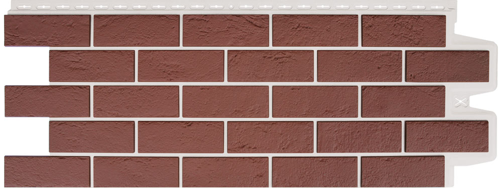 Панель Grand Line Состаренный кирпич Design Plus с белым швом купить в Санкт-Петербурге